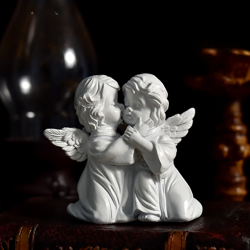 Vintage Fairy & Angel Sculpture | Whimsical Desktop Vignette, Miniature Enchantment