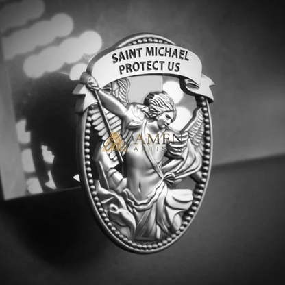 St Michael Medal Car Clip Amen Artisan