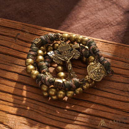 50% Off Today | St. Michael the Archangel Tactical Paracord Rosary | Amen Artisan