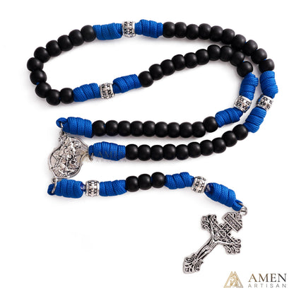 【Deal Today】St. Michael Paracord Rosary with Jesus Crucifix - Protection & Strength