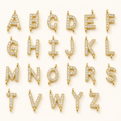 【DEAL TODAY】Sparkling Zircon Cross Necklace with A-Z Initial Charm