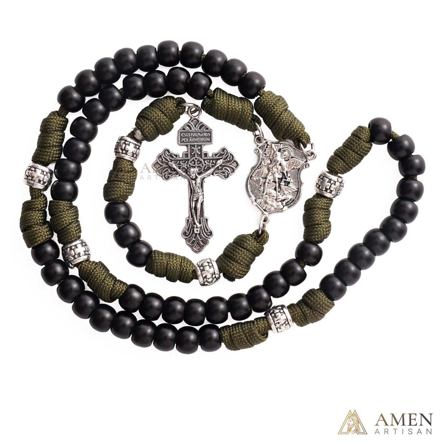 50% Off Today | St. Michael the Archangel Tactical Paracord Rosary | Amen Artisan