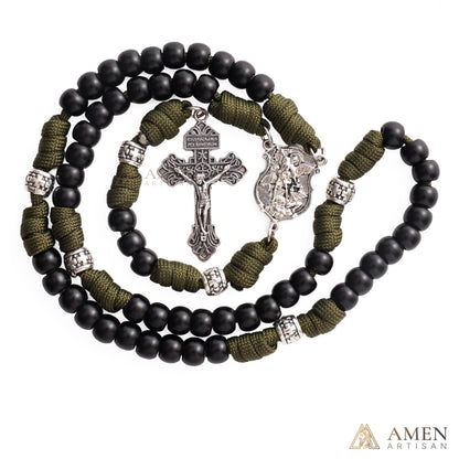 50% Off Today | St. Michael the Archangel Tactical Paracord Rosary | Amen Artisan