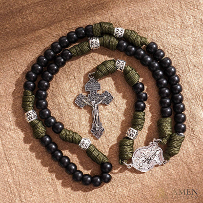 50% Off Today | St. Michael the Archangel Tactical Paracord Rosary | Amen Artisan