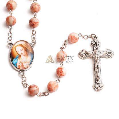 Red Vein Jasper Rosary Amen Artisan