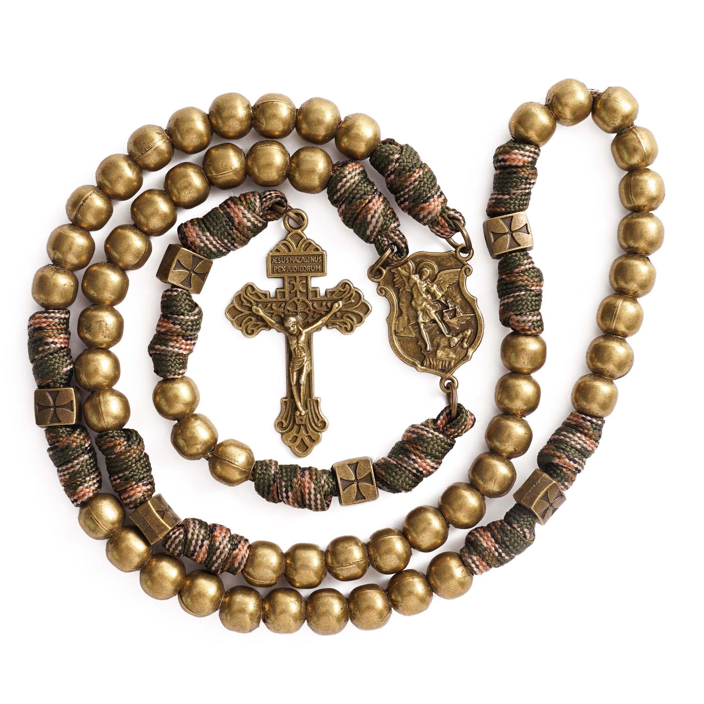 【Deal Today】St. Michael Combat Rosary Paracord Rosary – Faith & Valor Amen Artisan