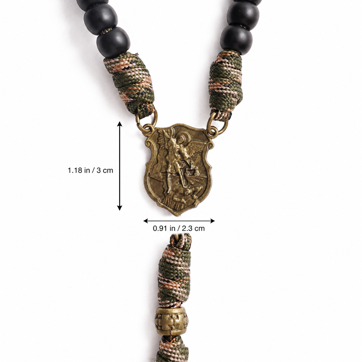 【Deal Today】St. Michael Combat Rosary Paracord Rosary – Faith & Valor Amen Artisan