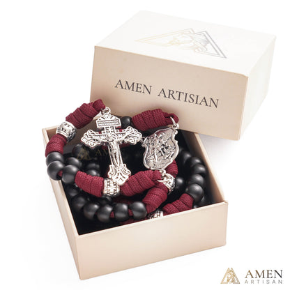 St. Michael Paracord Rosary with Jesus Crucifix - Protection & Strength