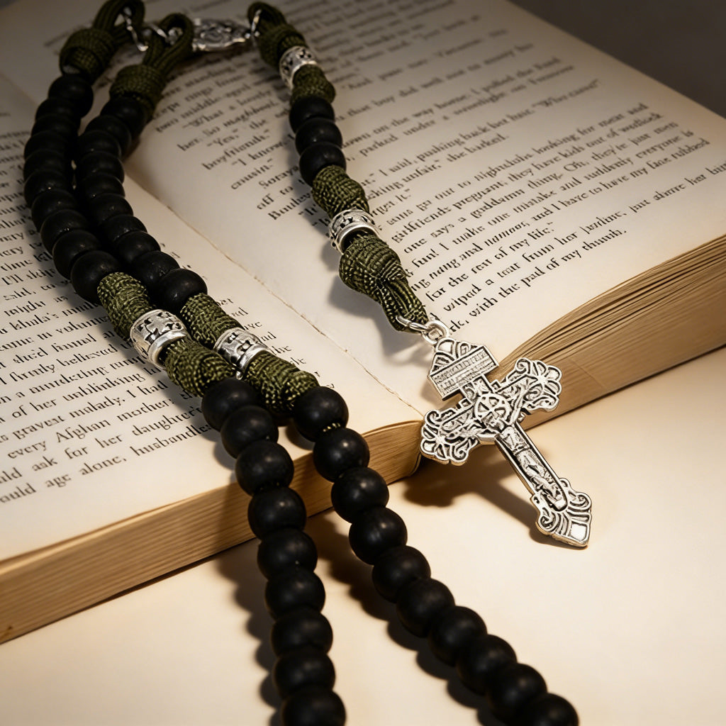 50% Off Today | St. Michael the Archangel Tactical Paracord Rosary | Amen Artisan