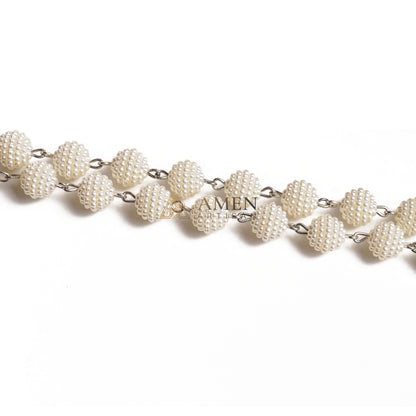 The "Lustrous Vine" Rosary – Unique Pearl Cluster Beads for Tactile Meditation – Sacred Devotional Keepsake