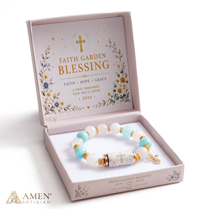 A Cool, Gentle Reminder of Faith — Natural Crystal Cross Bracelet