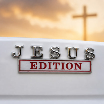 JESUS EDITION Metal Car Emblem Set - Christian Faith, Liberty & Personal Belief | Amen Artisan