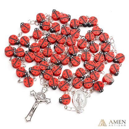 【Deal Today】Our Lady’s Ladybug Rosary |  Amen Artisan