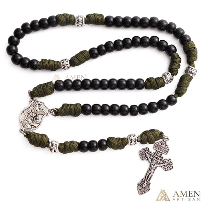50% Off Today | St. Michael the Archangel Tactical Paracord Rosary | Amen Artisan
