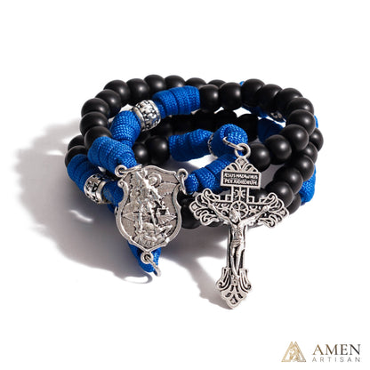 【Deal Today】St. Michael Combat Rosary Paracord Rosary – Faith & Valor Amen Artisan