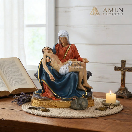 Mary with Jesus Pieta Statue  Amen Artisan